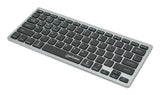 Manhattan Ultra Slim Dual-Mode Wireless Keyboard, German Quertz layout, Bluetooth (v3.0) and Wireless (2.4GHz), 78 low profile scissor keys, Auto Power Management, Range 10m, USB-A Micro Receiver, AAA Battery (included), Windows and Mac, Three Year...