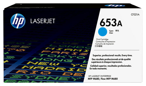 HP 653A Cyan Original LaserJet Toner Cartridge