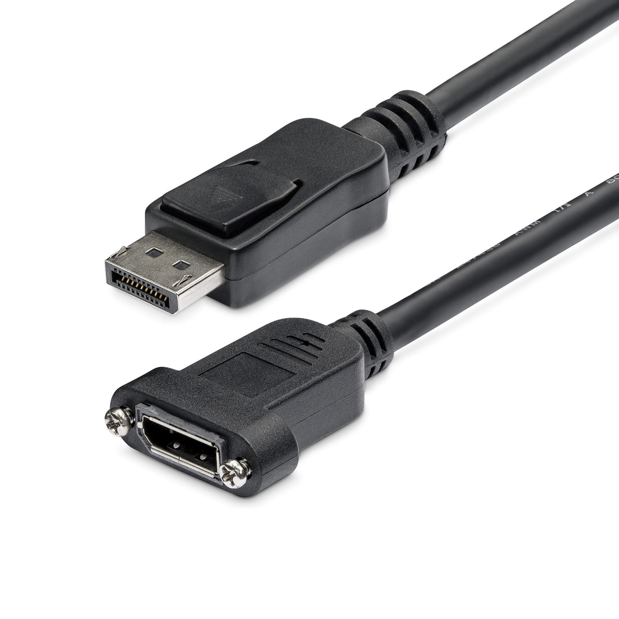 StarTech.com 3ft (91cm) Panel Mount DisplayPort Cable - 4K x 2K - DisplayPort 1.2 Extension Cable Male to Female - DP Video Extender Cord with Panel Mount DP Connector - DP Monitor Cable