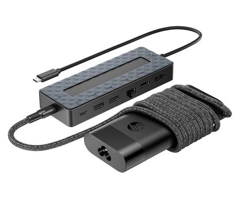 HP Univ USB-C Hub/Lptp Charger Wired USB 3.2 Gen 1 (3.1 Gen 1) Type-C Black