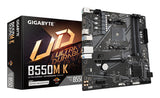 GIGABYTE B550M K Motherboard - AMD Ryzen 5000 CPUs, up to 4733MHz DDR4, 1xPCIe 4.0 + 1xPCIe 3.0 M.2, 1GbE LAN, USB 3.2 Gen 1