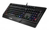 MSI VIGOR GK20 RGB Gaming Keyboard ' UK Layout, Membrane switches, Rainbow RGB Lighting effect, Ergonomic keycaps, Hotkeys for media and lighting control, water repellent keyboard design'