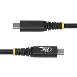 StarTech.com 6ft (1.8m) USB4 Cable, 20Gbps, USB-IF Certified USB-C Cable, 240W PD EPR, 4K 120Hz DP 2.1, TPE Jacket, Black USB-C Cord