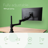 R-Go Tools Monitor arm R-Go Caparo Single, fully adjustable with gas spring, 3-9 kg load capacity, 100% circular, black