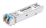 Intellinet Industrial Gigabit Fiber SFP Optical Transceiver Module 1000Base-LX (LC) Single-Mode Port, 10 km (6.2 mi.), MSA-compliant for Maximum Compatibility, Silver