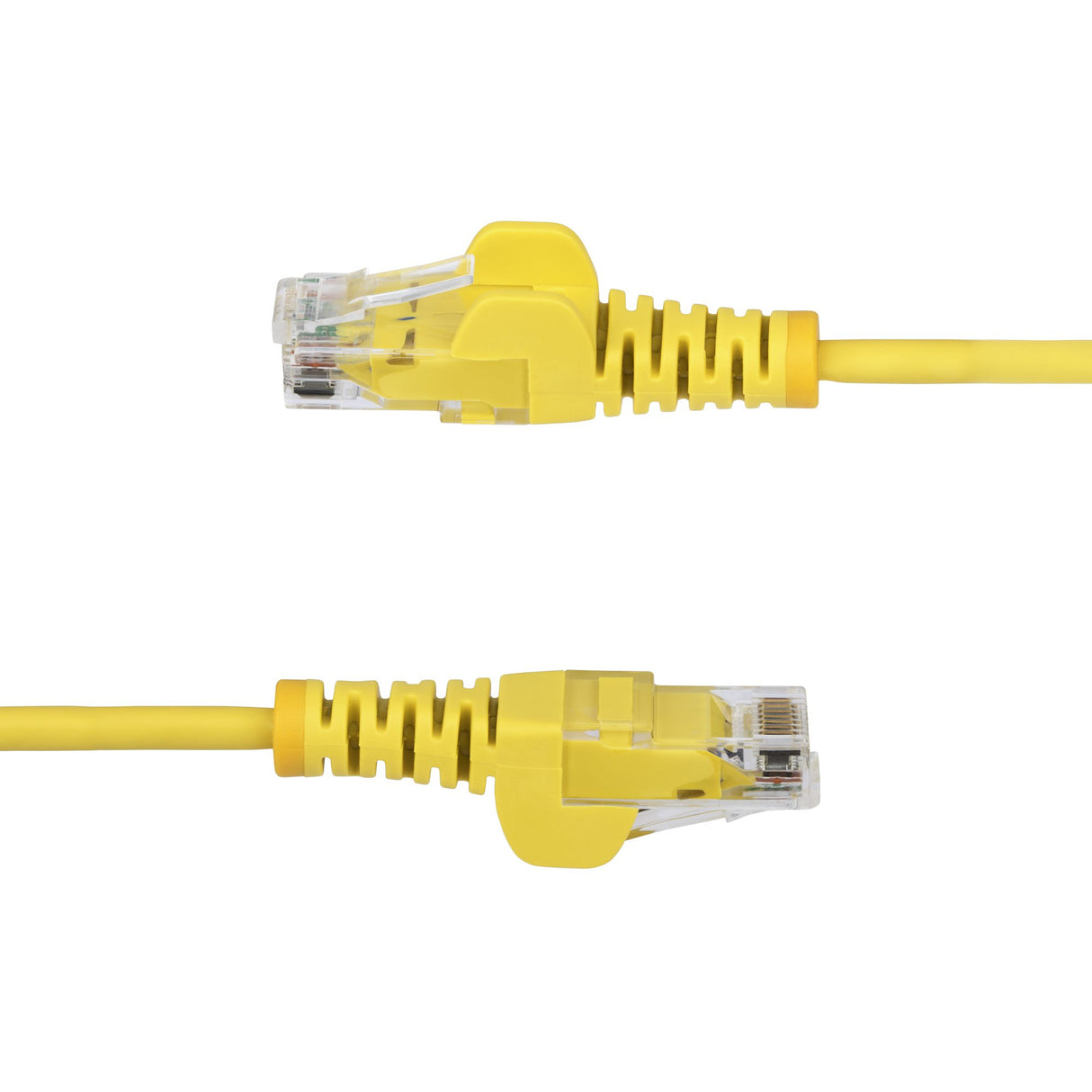 StarTech.com 6in Yellow Slim CAT6 Ethernet Cable, Snagless, 100W PoE, UTP, LSZH, 28AWG Pure Bare Copper Wire, Slim RJ45 Network Patch Cord w/Strain Reliefs, Individually Tested