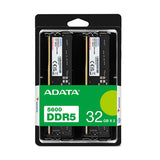 ADATA AD5U560032G-DT memory module 64 GB 2 x 32 GB DDR5 288-pin DIMM