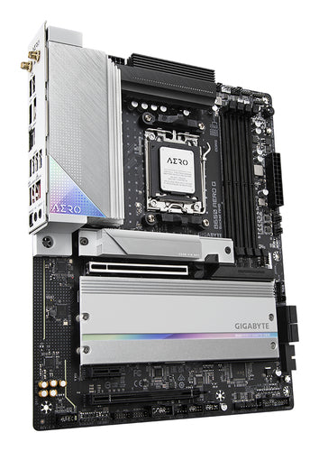 GIGABYTE B650 AERO G Motherboard - AMD Ryzen 9000 Series CPUs, up to 8000MHz DDR5 (OC), 1xPCIe 5.0 + 2xPCIe 4.0 M.2, 2.5GbE LAN, WIFI 6E, USB 3.2 Gen 2
