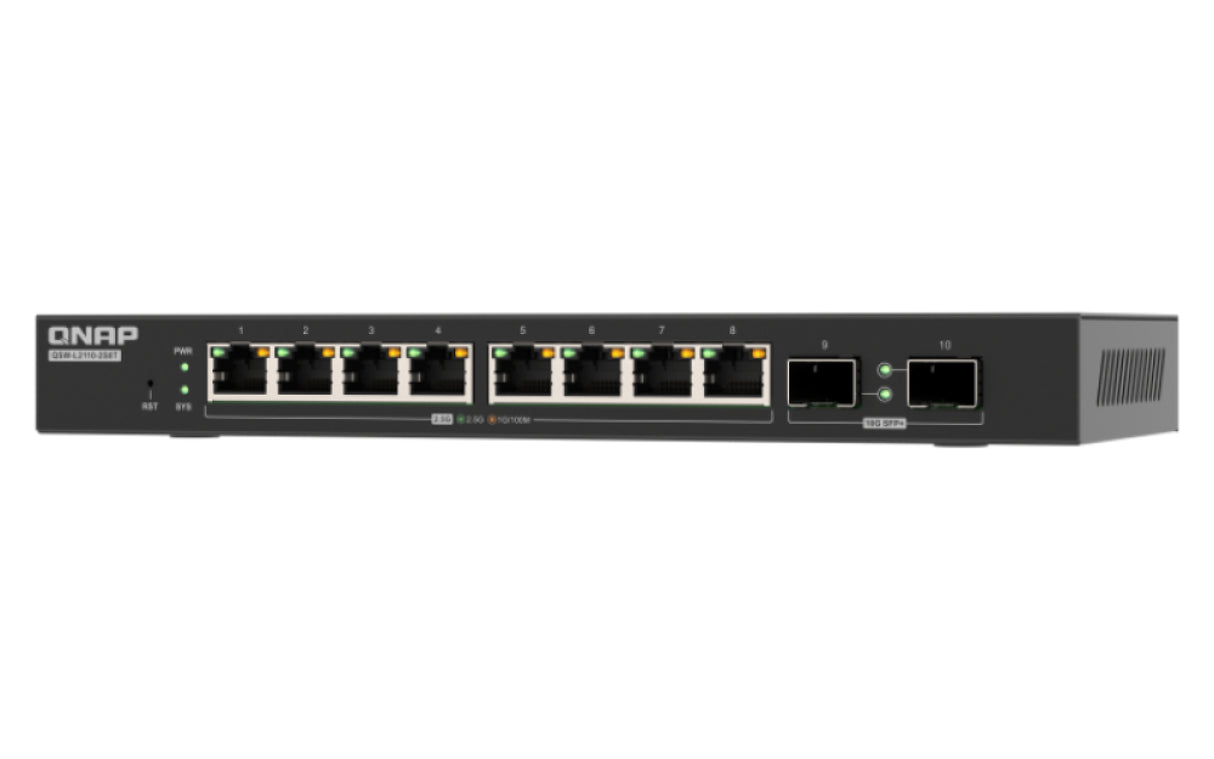 QNAP QSW-L2110-2S8T network switch Managed Desktop Black