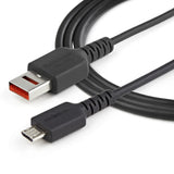 StarTech.com 3ft (1m) Secure Charging Cable – USB-A to Micro USB Data Blocker Charge-Only Cable – Power-Only Charger Cable for Phone/Tablet – Data Blocking USB Protector Adapter Cable