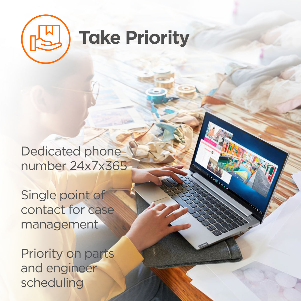 Lenovo Onsite + Premier Support, Extended service agreement, parts and labour, 4 years, on-site, response time: NBD, for ThinkBook 13; 14; 15; ThinkPad 11e (5th Gen); ThinkPad Yoga 11e (4th Gen); 11e (5th Gen)