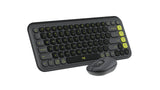 Logitech POP Icon Combo keyboard Mouse included Universal Bluetooth QWERTY English Granite, Green