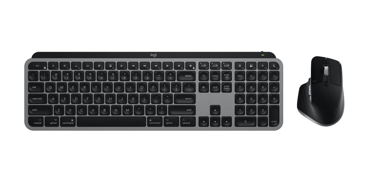 Logitech MX Keys S Combo for Mac keyboard Mouse included Home/Office RF Wireless + Bluetooth QWERTY US English Grey
