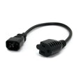 StarTech.com 1ft (30cm) Power Extension Cord, IEC 320 C14 to NEMA 5-15R, 10A 125V, 18AWG, Black Computer Power Extension Cord, AC Outlet Extension Cable for Power Supplies/PDUs/ Network Equipment, UL Listed