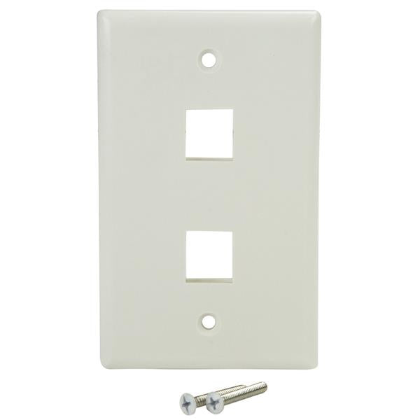 StarTech.com Dual Outlet RJ45 Universal Wall Plate White