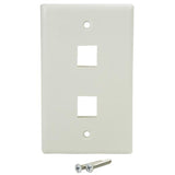 StarTech.com Dual Outlet RJ45 Universal Wall Plate White