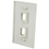 StarTech.com Dual Outlet RJ45 Universal Wall Plate White