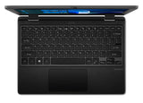 Acer TravelMate TMB311-32-C3X6 Intel® Celeron® N N5100 Laptop 29.5 cm (11.6") HD 4 GB DDR4-SDRAM 128 GB Flash Wi-Fi 6 (802.11ax) Windows 10 Pro Black QWERTY English