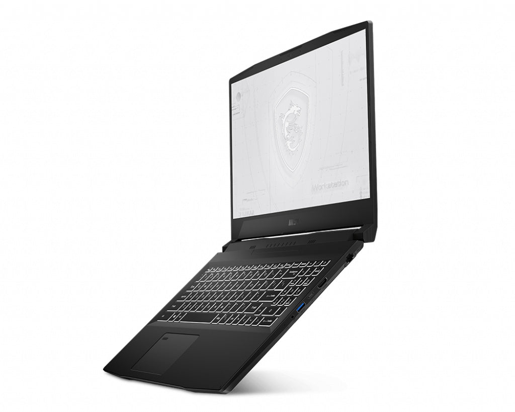 MSI Workstation 11UI-268 Intel® Core™ i7 i7-11800H Laptop 39.6 cm (15.6") Full HD 16 GB DDR4-SDRAM 512 GB SSD NVIDIA T1200 Wi-Fi 6 (802.11ax) Windows 10 Pro Black