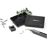 StarTech.com 55-Bit Electric Precision Screwdriver Set - Portable Cordless Battery Powered Bit Driver Kit for Electronics, Laptop, Computers, Tablet & Phone Repairs - Magnetic Work Pad - TAA