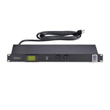 StarTech.com 12-Outlet Horizontal Rack Mount Metered PDU, 1U Server Power Strip w/Surge Protector, 125V/15A, 8ft (2.4m) Power Cable, Power Distribution Unit, TAA