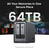 Ugreen NASync DXP2800 NAS Compact Intel® N N100 8 GB DDR5 UGOS Pro Black