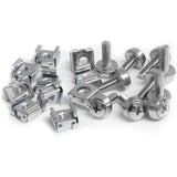 StarTech.com 50-Pack M5 12mm Screws, Square Hole Cage Nuts and Installation Tool, Hardware Mounting Kit for 19" or 10" Server Racks, Cabinets and Enclosures, Silver - TAA