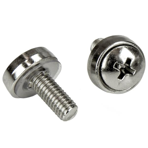 StarTech.com 100-Pack M5 12mm Screws, Square Hole Cage Nuts and Installation Tool, Hardware Mounting Kit for 19" or 10" Server Racks, Cabinets and Enclosures, Silver - TAA