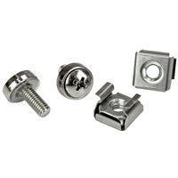 StarTech.com 100-Pack M5 12mm Screws, Square Hole Cage Nuts and Installation Tool, Hardware Mounting Kit for 19" or 10" Server Racks, Cabinets and Enclosures, Silver - TAA