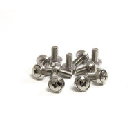 StarTech.com 50-Pack M6 12mm Screws, Mounting Screws for 19" or 10" Server Racks, Cabinets and Enclosures, Silver - TAA