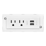Chief radiant Power Center, 2 AC, 2 USB-A, White