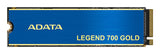 ADATA LEGEND 700 SLEG-700G-512GCS-S48 internal solid state drive 512 GB M.2 PCI Express 3.0 NVMe 3D NAND
