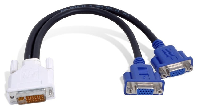 Matrox DVI-I - HD15 2 x VGA (D-Sub) Black