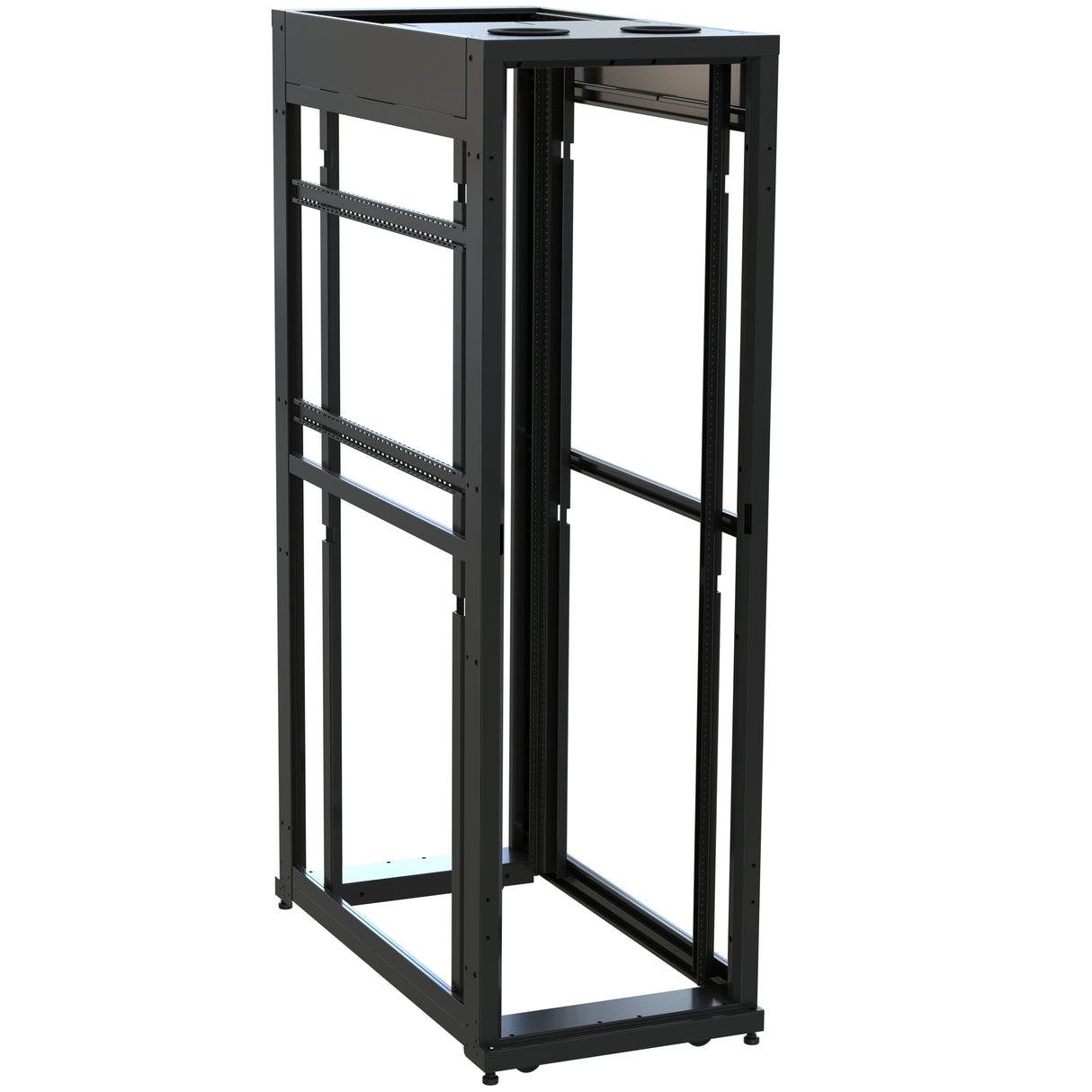 Middle Atlantic 42 RU SNE Series Rack Frame, 48 Inches Deep, 24 Inches Wide with 10-32 Rackrail
