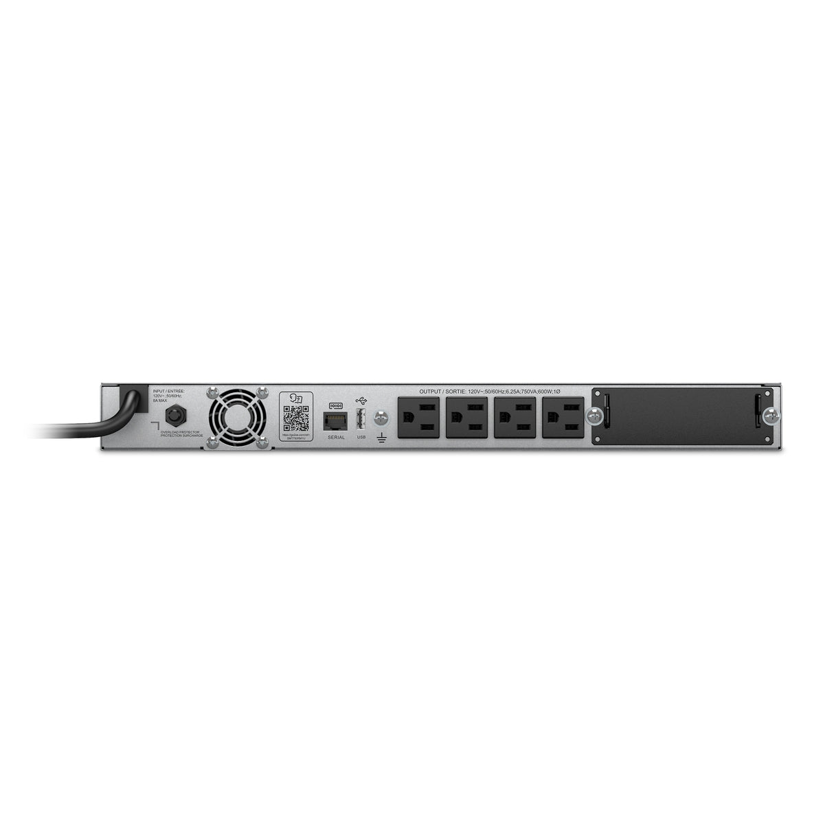 APC SMT750RM1U uninterruptible power supply (UPS) Line-Interactive 0.75 kVA 600 W 4 AC outlet(s)