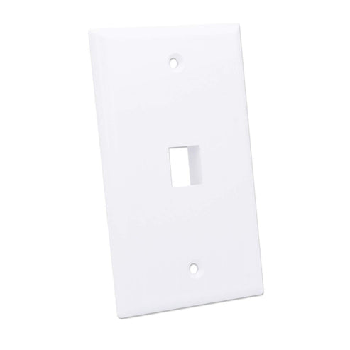 Intellinet 1-Outlet Keystone Wall Plate, White