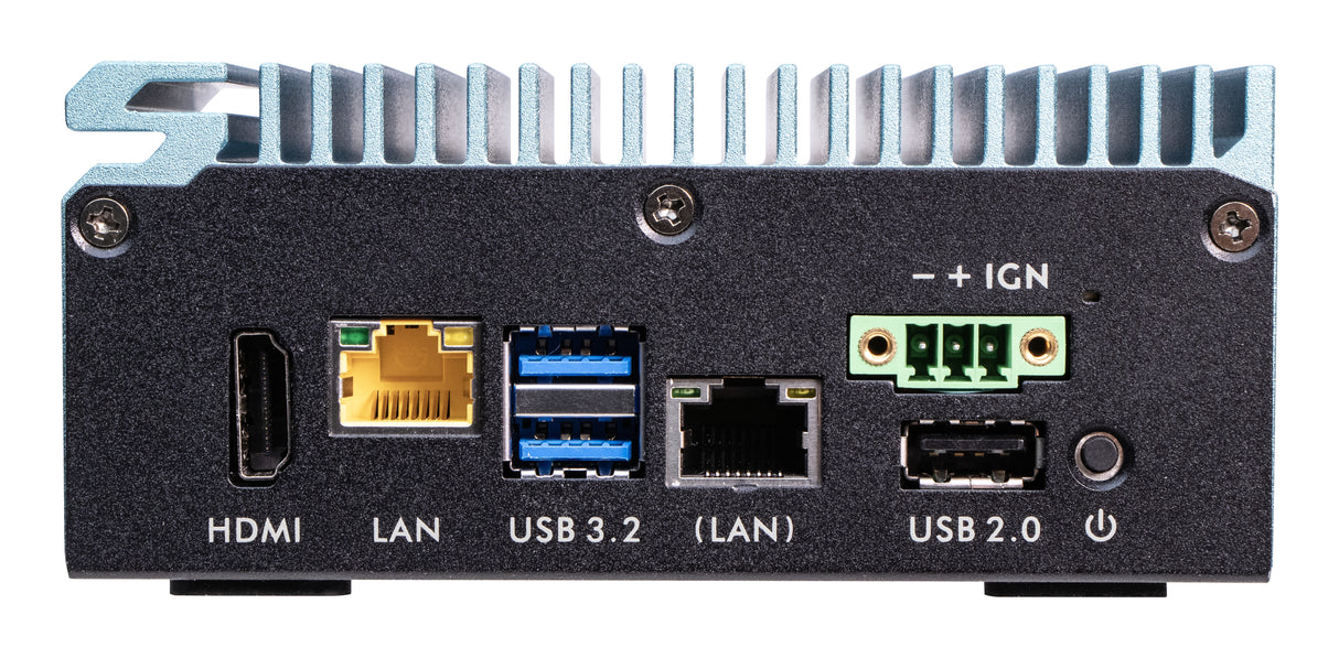 Shuttle Edge PC SPCEL02 , Intel Celeron J6412, 1x HDMI, 2x 2.5G LAN, 1x COM, DIO (4x in, 4x out), 3x USB, 2x M.2, 12-24V, 24/7 permanent operation, fanless, incl. VESA & DIN-RAIL mount