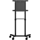 StarTech.com Mobile TV Cart - Portable Rolling TV Stand for 37-70" VESA Display (154lb/70kg) - TV Stand w/Shelf & Storage Compartment - Rotate/Tilt Display - Universal TV Mount on Wheels