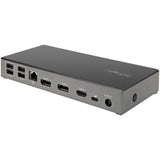 StarTech.com USB C Dock - Triple 4K Monitor USB Type-C Docking Station - 100W Power Delivery - DP 1.4 Alt Mode & DSC, 2x DisplayPort 1.4/HDMI 2.0 - 6xUSB (2x 10Gbps), SD - Windows/Chrome