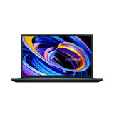 ASUS Zenbook Pro Duo 15 OLED UX582HS-XH99T-CA Intel® Core™ i9 i9-11900H Laptop 39.6 cm (15.6") Touchscreen 4K Ultra HD 32 GB DDR4-SDRAM 1 TB SSD NVIDIA GeForce RTX 3080 Wi-Fi 6 (802.11ax) Windows 11 Pro Blue