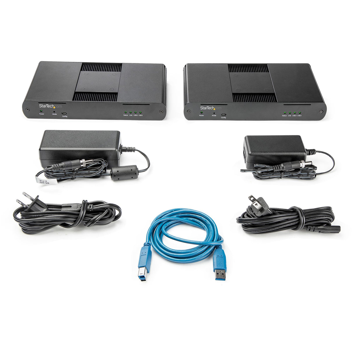 StarTech.com 4-Port USB 3.0 Extender Hub with 1x Gigabit Ethernet Port Extension over Single Cat6a/Cat7 Cable (RJ45) - 330ft (100m) - USB Extender Kit (USB-A) - 5Gbps USB 3.2/3.1 Gen 1