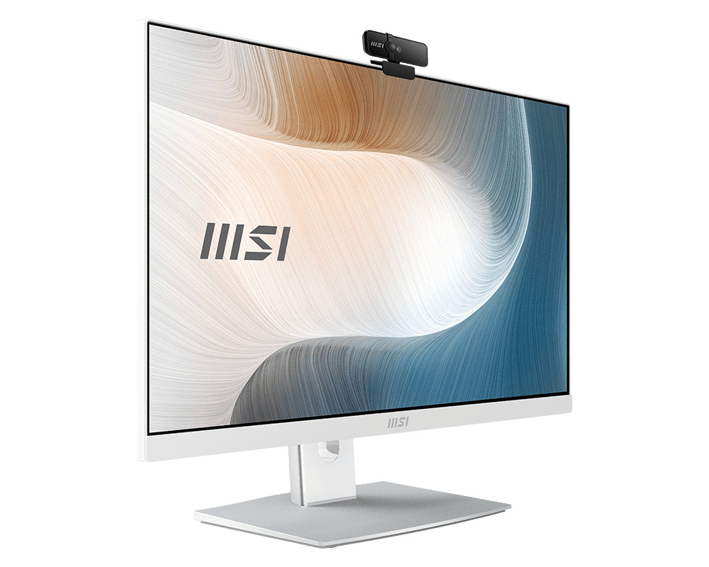 MSI MODERN AM241P 11M-240US All-in-One PC/workstation Intel® Core™ i7 i7-1165G7 60.5 cm (23.8") 1920 x 1080 pixels 16 GB DDR4-SDRAM 512 GB SSD Windows 10 Home Wi-Fi 6 (802.11ax) White
