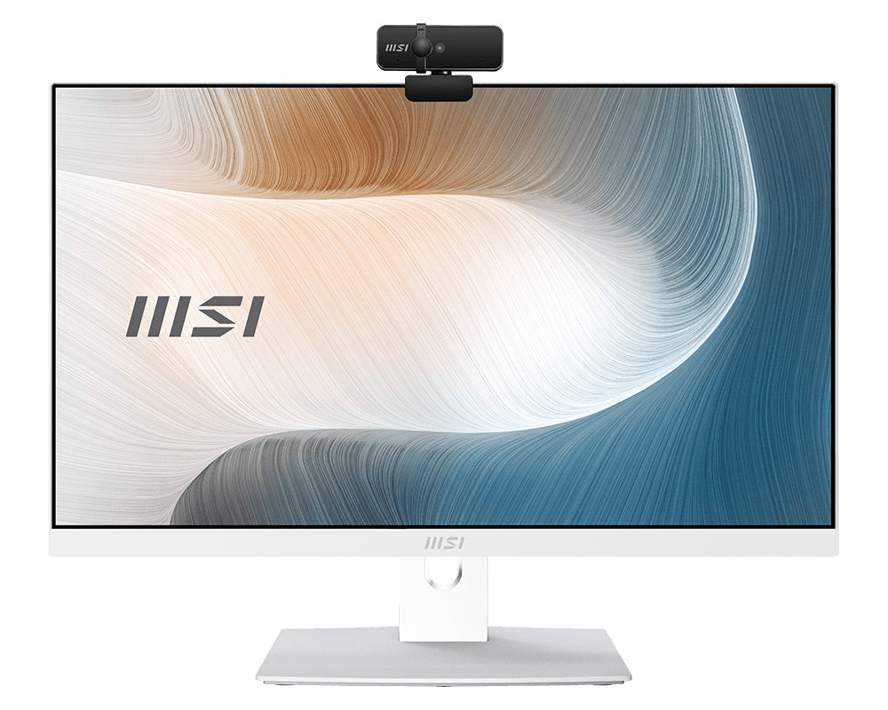 MSI MODERN AM241P 11M-240US All-in-One PC/workstation Intel® Core™ i7 i7-1165G7 60.5 cm (23.8") 1920 x 1080 pixels 16 GB DDR4-SDRAM 512 GB SSD Windows 10 Home Wi-Fi 6 (802.11ax) White