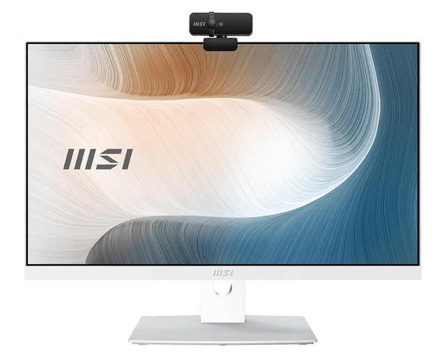 MSI MODERN AM241P 11M-240US All-in-One PC/workstation Intel® Core™ i7 i7-1165G7 60.5 cm (23.8") 1920 x 1080 pixels 16 GB DDR4-SDRAM 512 GB SSD Windows 10 Home Wi-Fi 6 (802.11ax) White