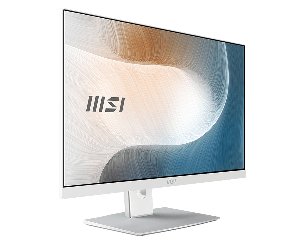 MSI MODERN AM241P 11M-240US All-in-One PC/workstation Intel® Core™ i7 i7-1165G7 60.5 cm (23.8") 1920 x 1080 pixels 16 GB DDR4-SDRAM 512 GB SSD Windows 10 Home Wi-Fi 6 (802.11ax) White