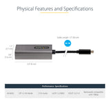 StarTech.com USB C to Mini DisplayPort Adapter - 4K 60Hz USB-C to mDP Adapter Dongle - USB Type-C to Mini DP Monitor - Video Converter - Works w/Thunderbolt 3-12" Long Attached Cable - Upgraded Version of CDP2MDP