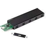 StarTech.com USB-C 10Gbps to M.2 NVMe or M.2 SATA SSD Enclosure - Portable External M.2 PCIe/SATA NGFF SSD Aluminum Case - USB Type-C & USB-A Host Cables - Supports 2230/2242/2260/2280