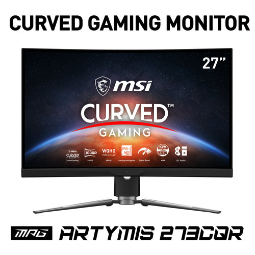 MSI MPG Artymis 273CQR computer monitor 68.6 cm (27") 2560 x 1440 pixels Wide Quad HD LCD Black