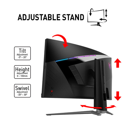 MSI MPG Artymis 273CQR computer monitor 68.6 cm (27") 2560 x 1440 pixels Wide Quad HD LCD Black