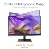 MSI Summit MS321UP 32 Inch Monitor with Adjustable Stand, UHD (3840 x 2160), 16:9, 60Hz, IPS, 4ms, HDMI, DisplayPort, USB Type-C, Built-in USB Hub, Anti-Glare, Anti-Flicker, Less Blue light, VESA, Kensington, Black